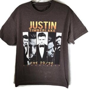 Justin Timberlake Men's Brown 20/20 Experience World Tour 2013-14 T-Shirt XL